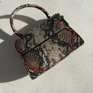 Mini snake print purse